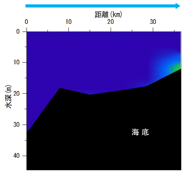 2022年4月25日調査　貧酸素水塊は確認されませんでした。