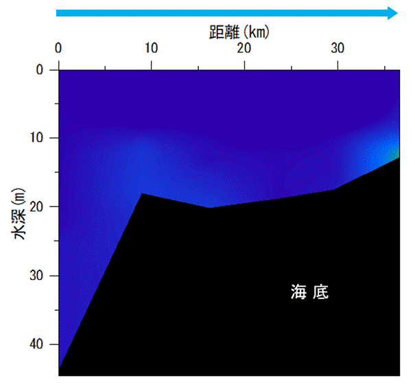 2022年5月9,10日調査　貧酸素水塊は確認されませんでした。