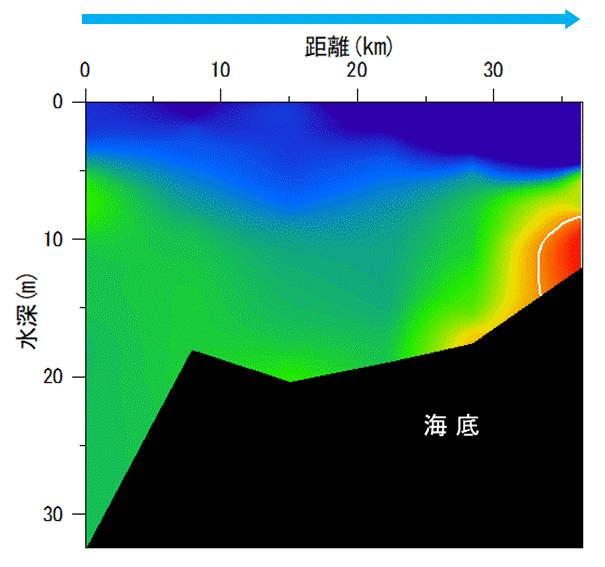 2022年9月12日調査　湾奥部、湾東部で貧酸素水塊が確認されました。