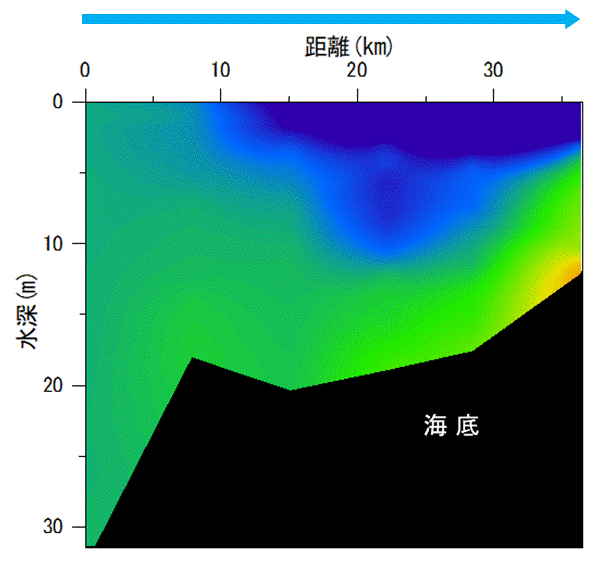 2022年9月26日調査　貧酸素水塊は確認されませんでした。