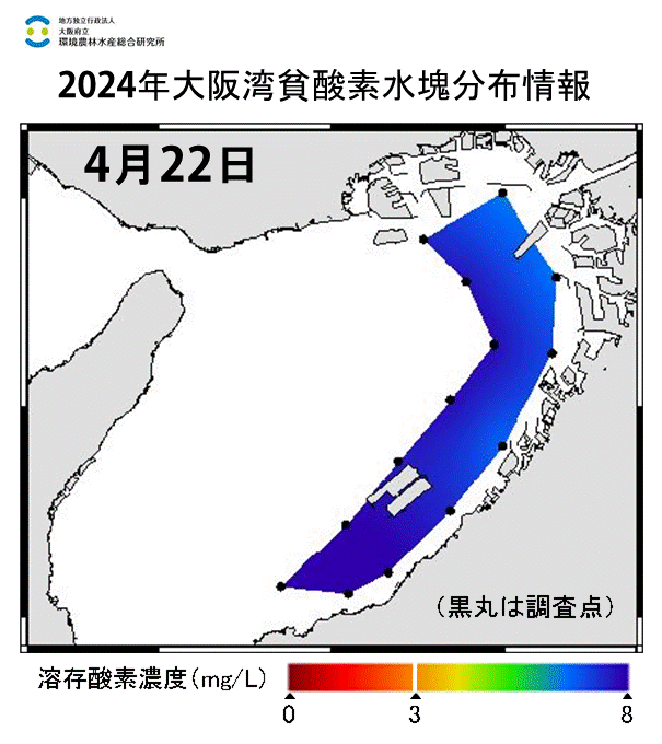 24年4月22日調査　貧酸素水塊は確認されませんでした。