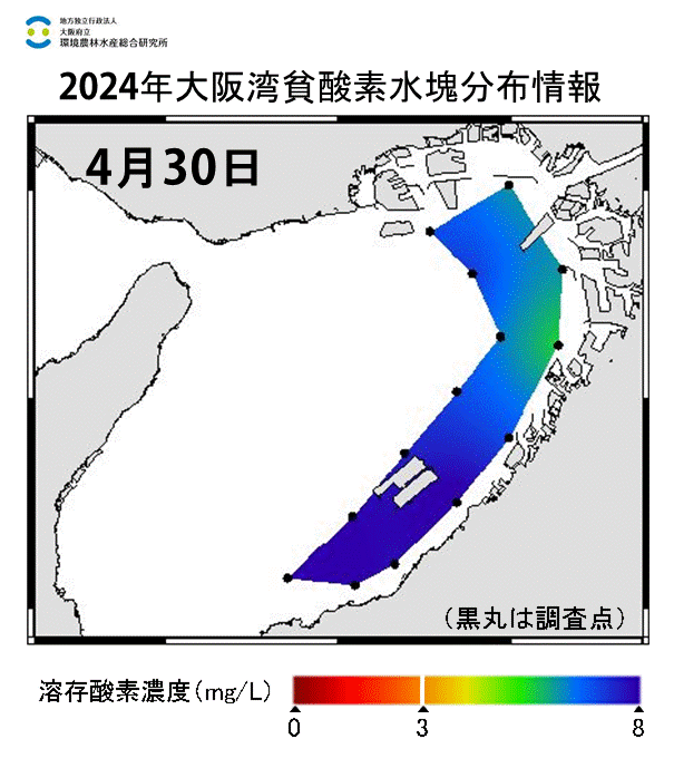 24年4月30日調査　貧酸素水塊は確認されませんでした。