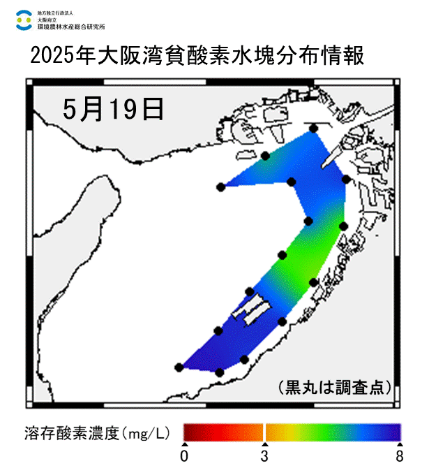 25年5月19日調査　貧酸素水塊は確認されませんでした。