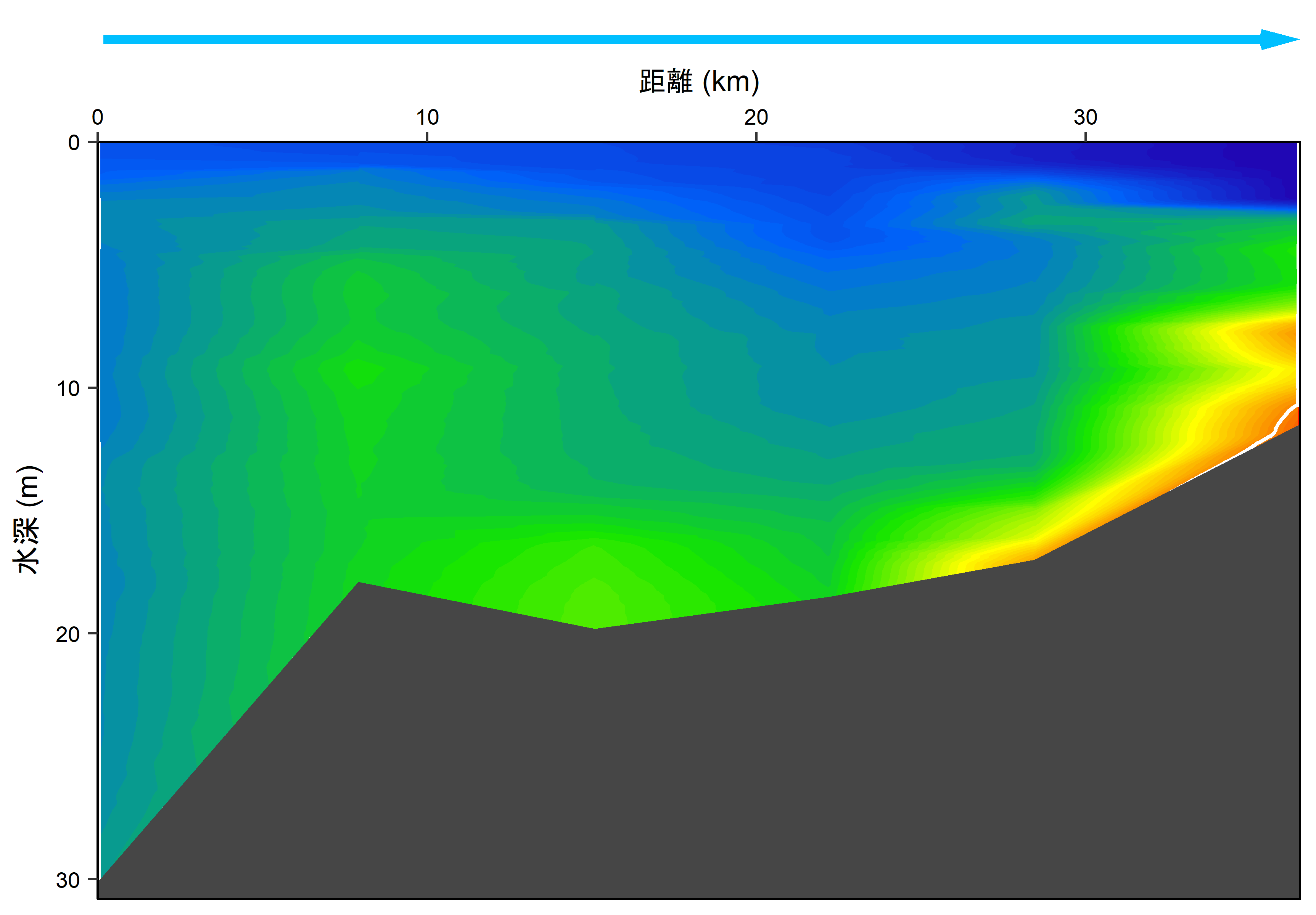 2026年6月29日調査　貧酸素水塊が確認されました。