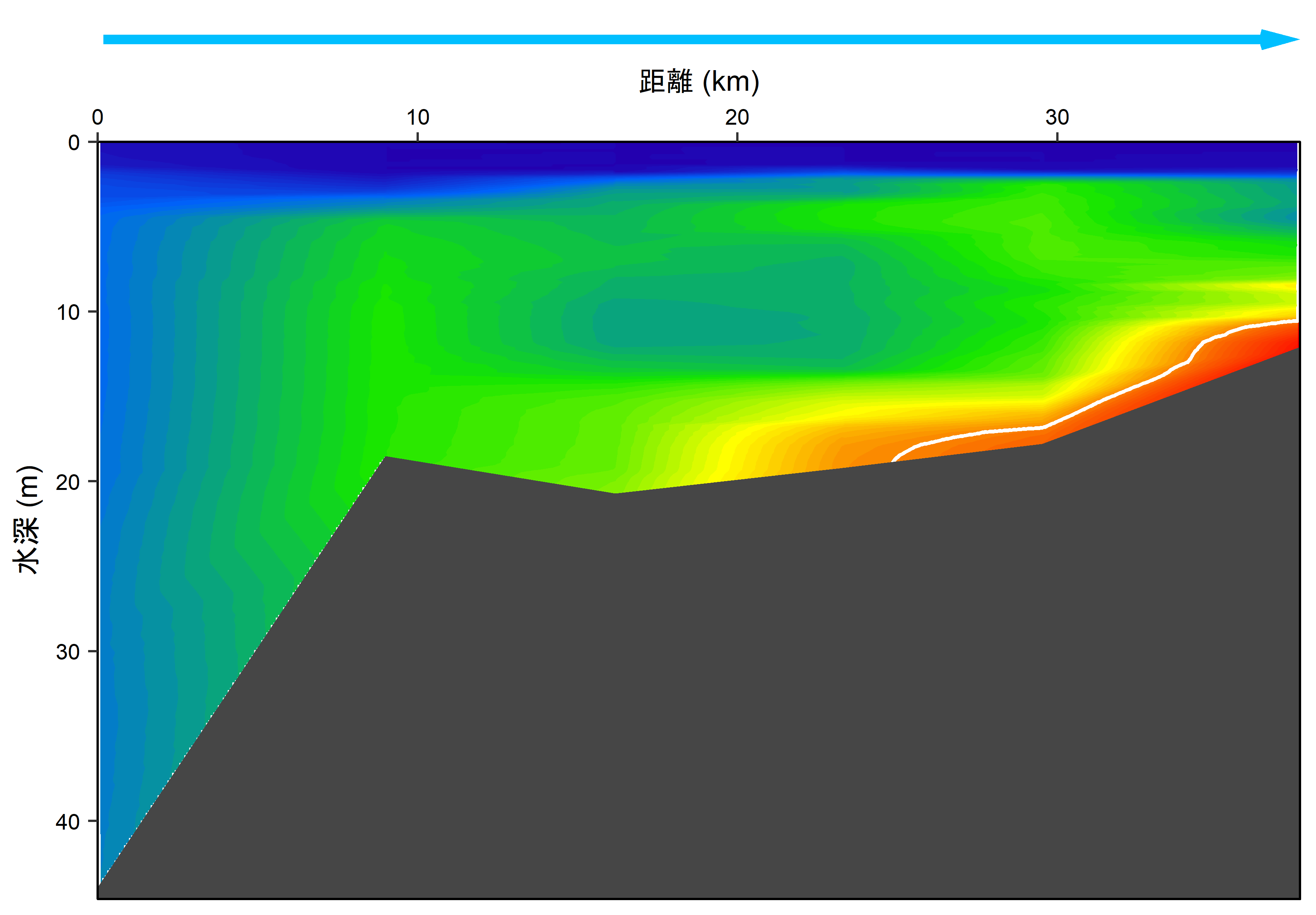 2026年7月7日調査　貧酸素水塊が確認されました。