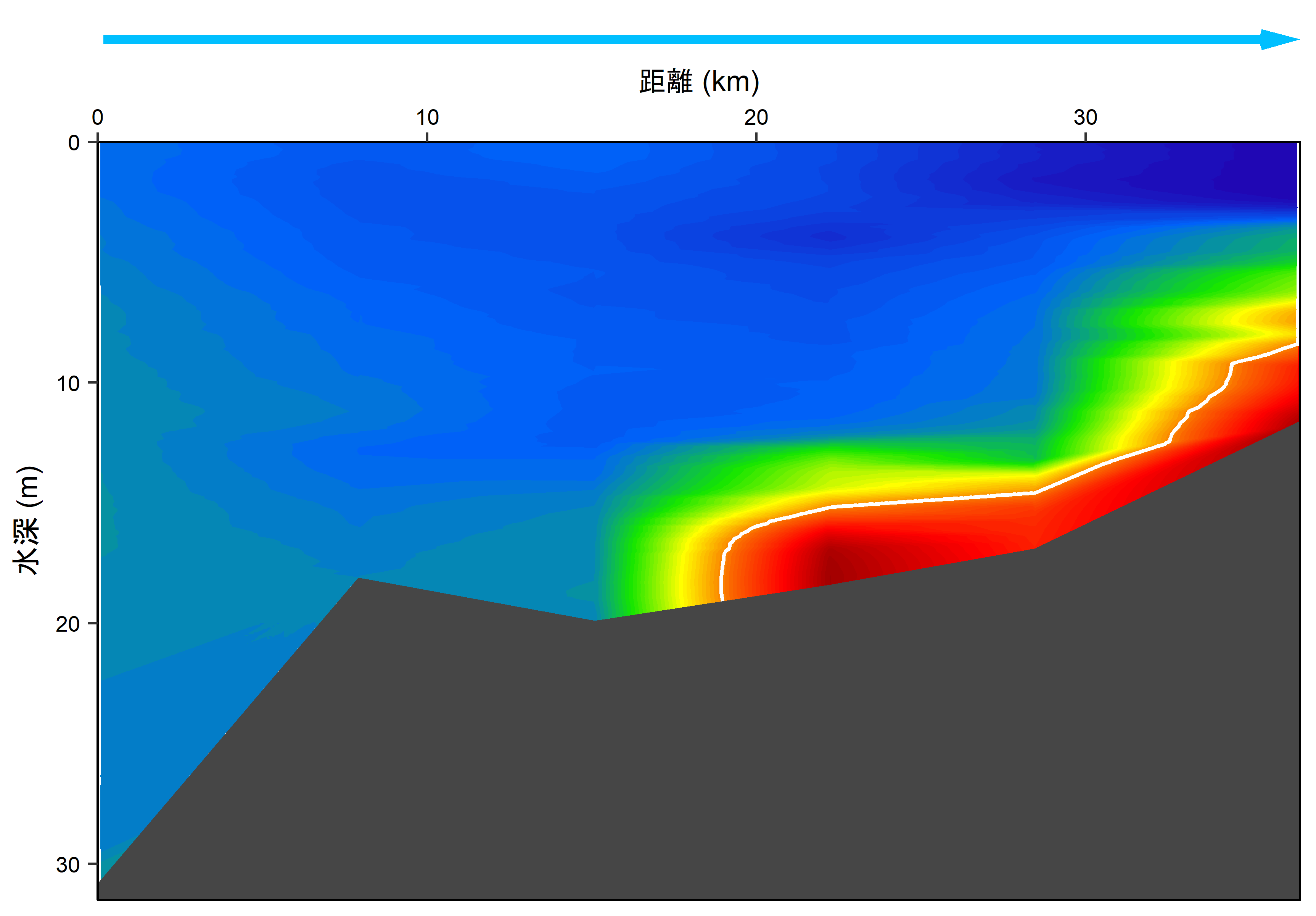 2026年8月24日調査　貧酸素水塊が確認されました。