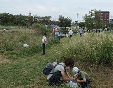 生きものふれあいイベントのようす