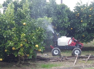 デモンストレーション（農業用無人車）