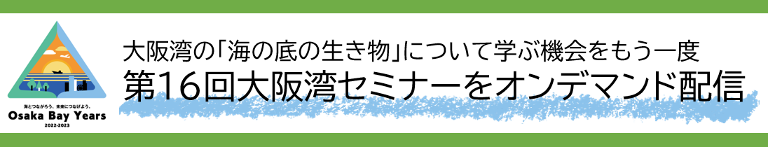 大阪湾の「海の底の生き物」について学ぶ機会をもう一度。第16回大阪湾セミナーをオンデマンド配信します