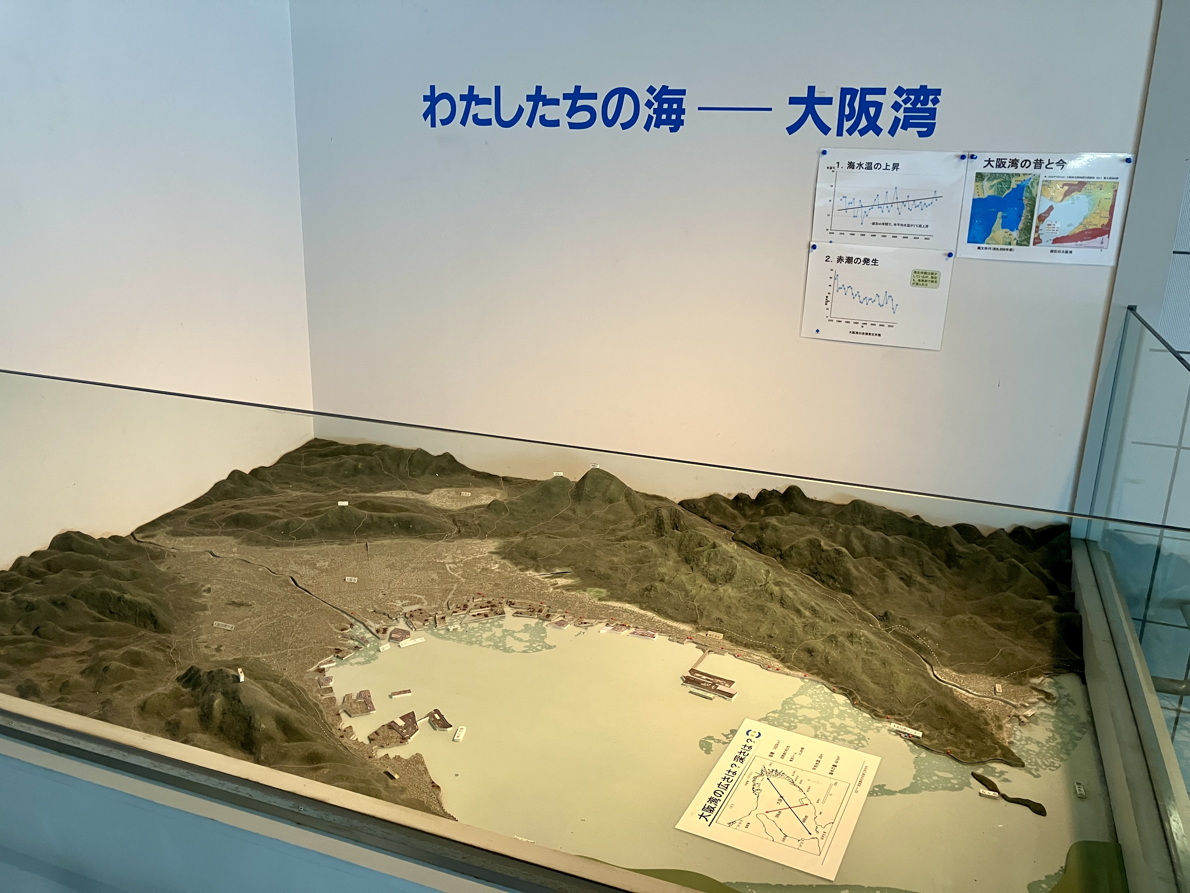 大阪湾の立体地図